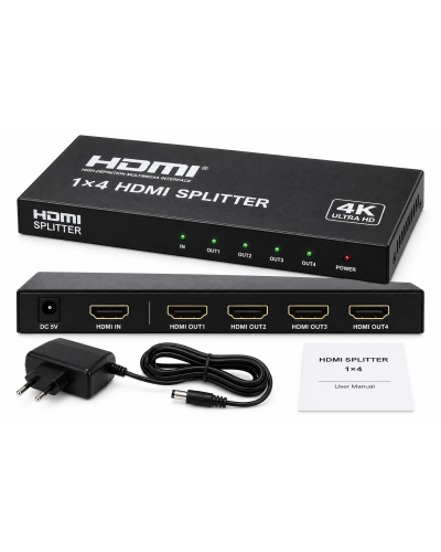 HDMI Splitter 1×4 на 4 порта